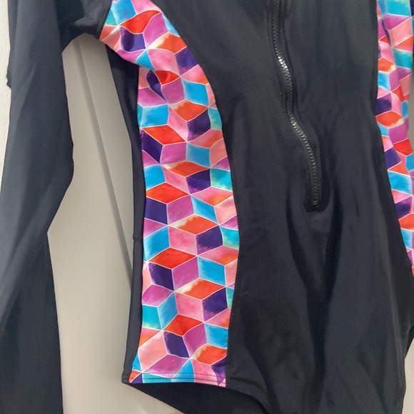 AXESEA Womens Long Sleeve Rash Guard Surfing One Piece Swimsuit women's 14 - Picture 9 of 13